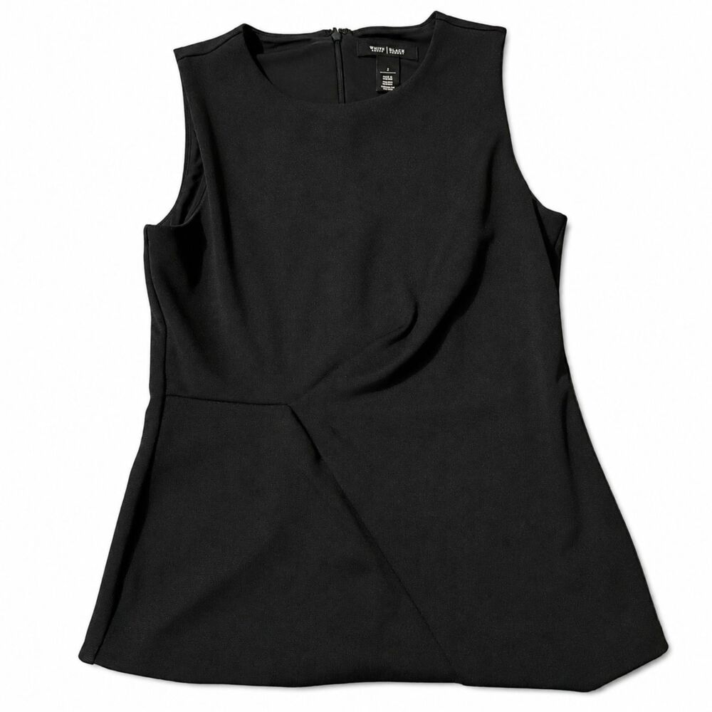 Sleeveless Twist-Front Black Top - Women - Picture 3 of 6